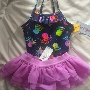 Cat & Jack Vibrant Purple One Piece Swimsuit